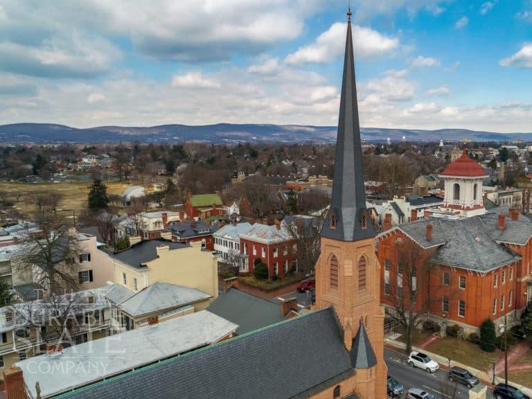 all saints church in frederick maryland with a repaired slate roof