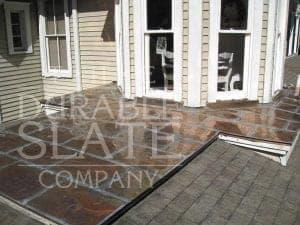 close-up of new copper flat lock roof in orlando florida