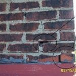 missing or cracked mortar causing chimney leak