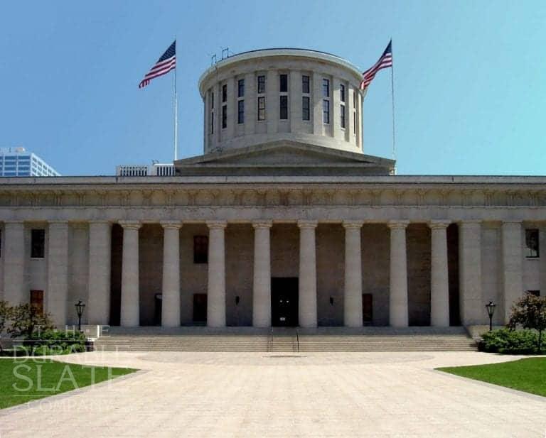 ohio statehouse building as seen from the front