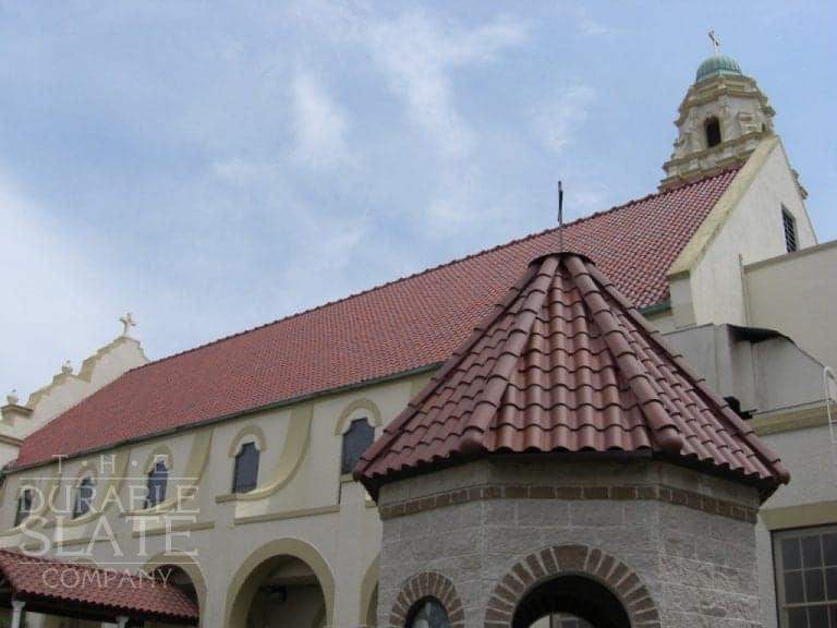 red clay tile turret in louisiana