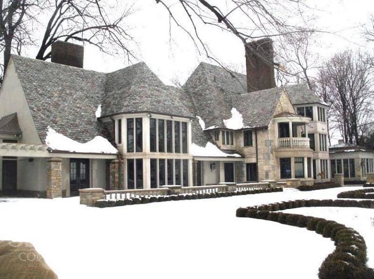 cotton residence repaired roof and winter snow