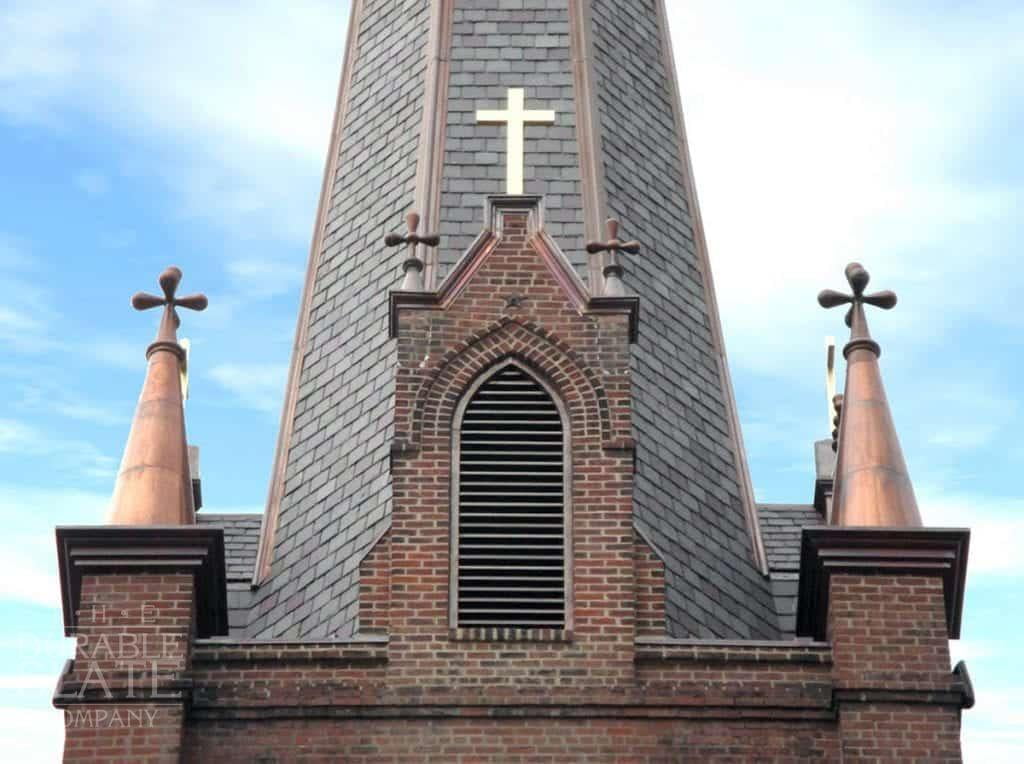 Purple Slate on the steeple