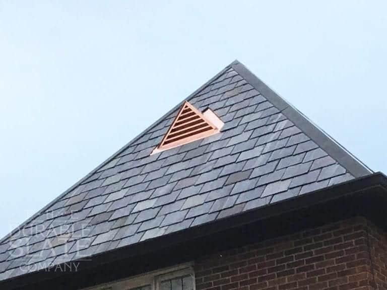 A triangular copper vent seen in cincinnati