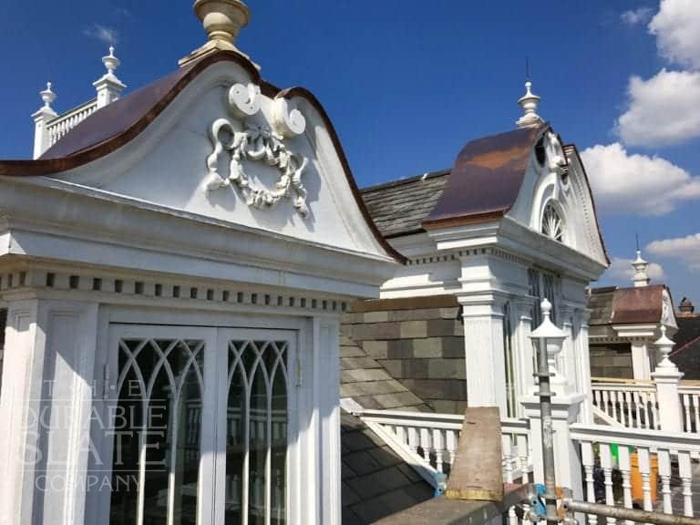 copper napoleon hats on the wedding cake house in new orleans louisiana