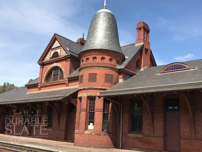 B&O Oakland train station with a new buckingham slate turret