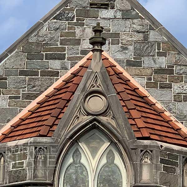 georgetown lutheran in washington dc. clay tile roof repair