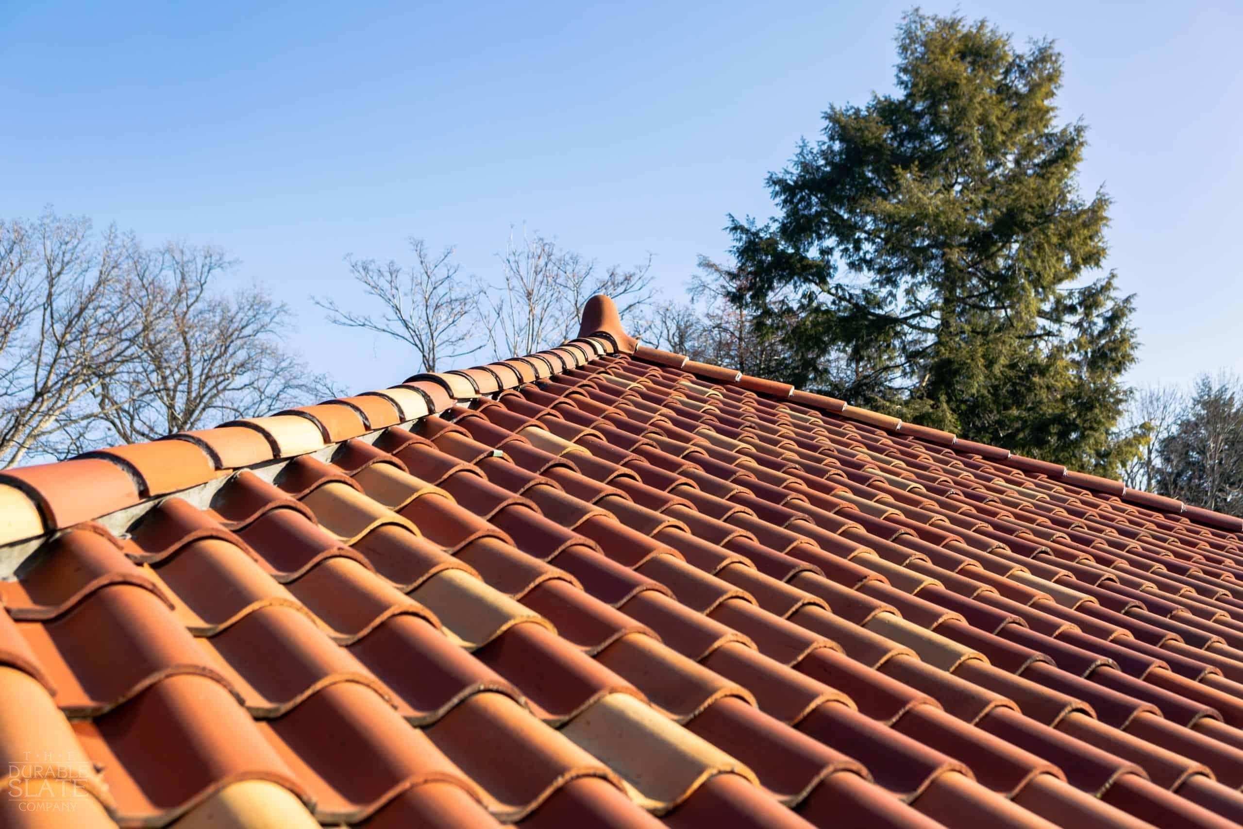 Maryland Zoo, Baltimore, MD clay roofing tiles repair close-up