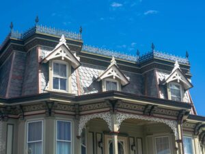 the christopher gallagher house in Cape May, NJ, after its slate and copper roof repairs were completed
