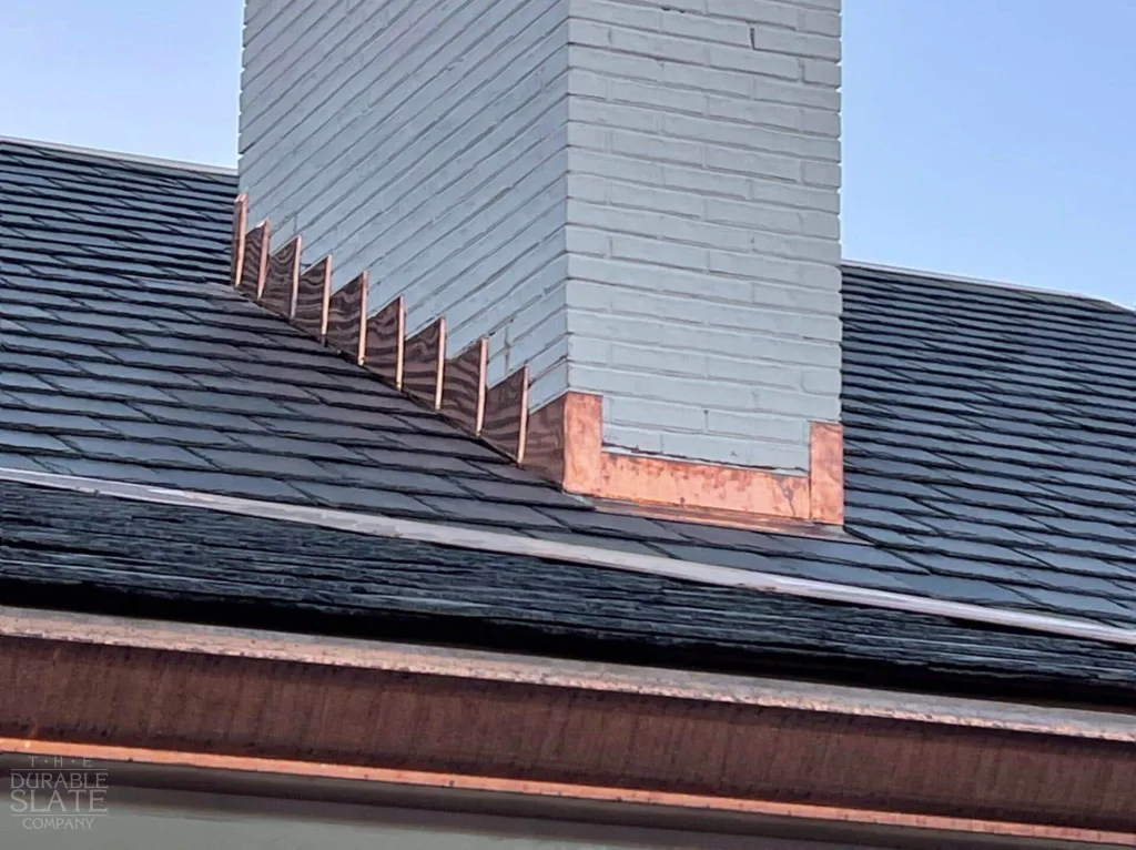repaired chimney flashing to prevent leaks