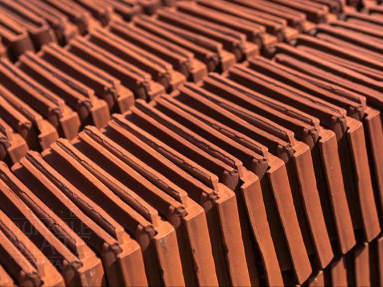 a stack of reclaimed roofing tiles