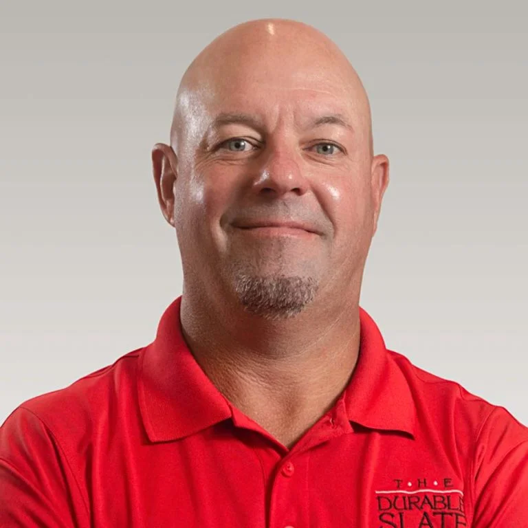 a man wearing a red shirt