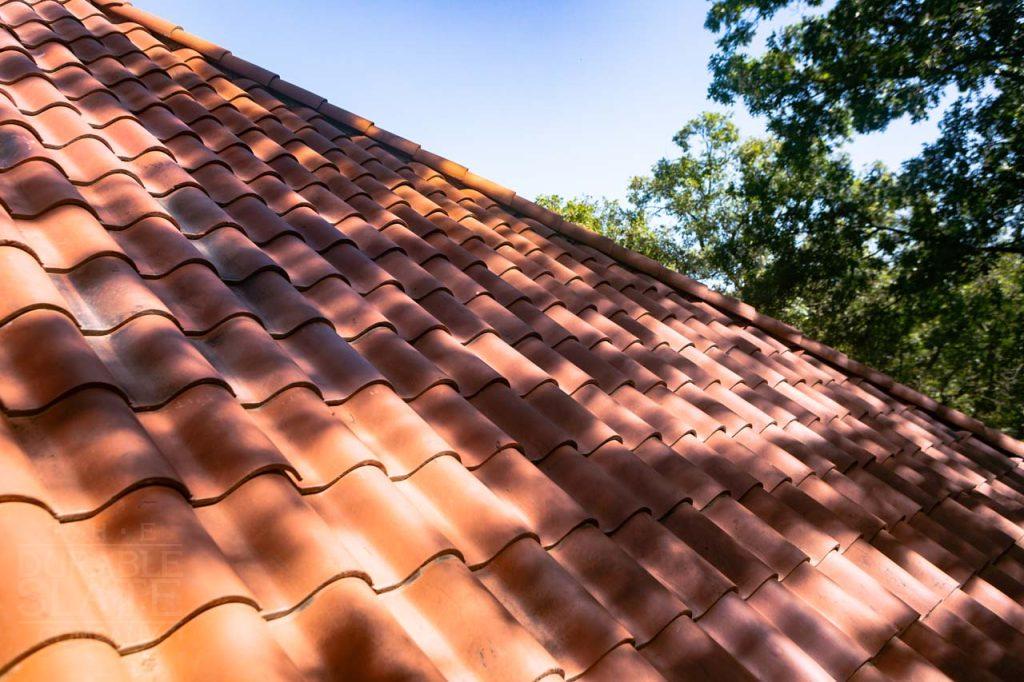 the roof of a building