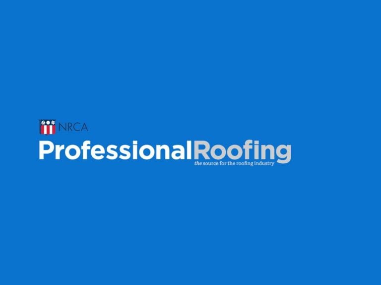 the professional roofing logo, brought to you by the nrca